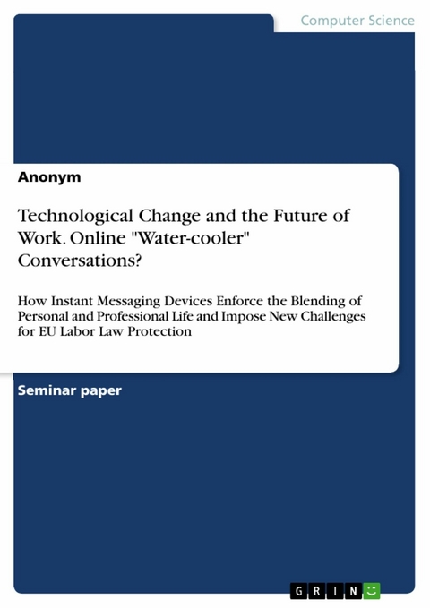 Technological Change and the Future of Work. Online "Water-cooler" Conversations?