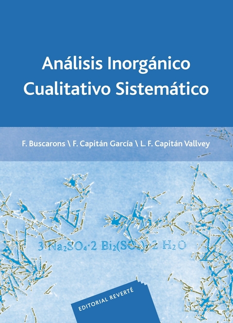 Análisis inorgánico cualitativo sistemático -  Francisco Buscarons Ubeda