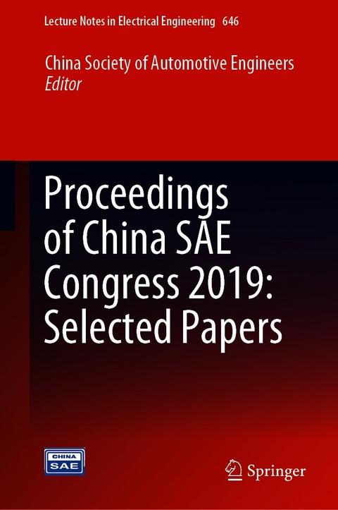 Proceedings of China SAE Congress 2019: Selected Papers