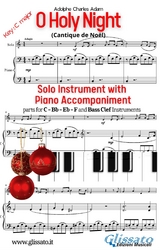 O holy night (in C) for all instruments and piano accompaniment - Adolphe Adam