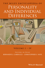 Wiley Encyclopedia of Personality and Individual Differences, Set - 