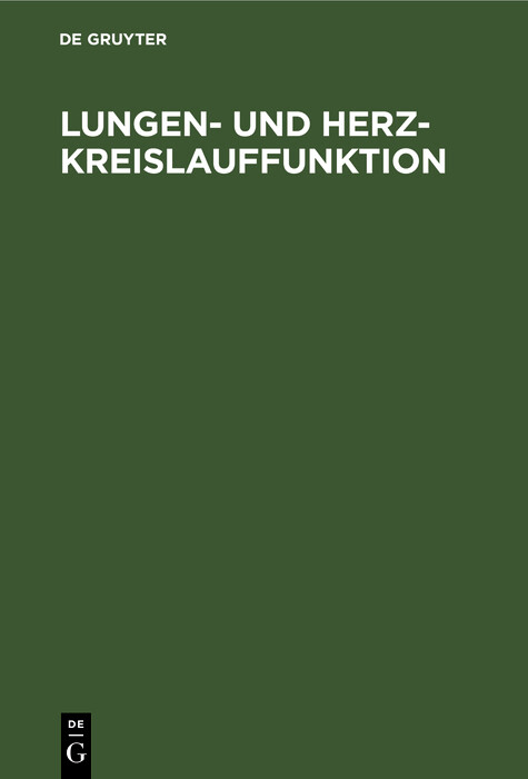 Lungen- und Herz-Kreislauffunktion