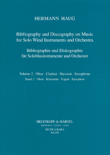 Bibliographie und Diskographie der Musik für Soloblasinstrumente... / Bibliographie und Diskographie für Soloblasinstrumente und Orchester - Hermann Haug