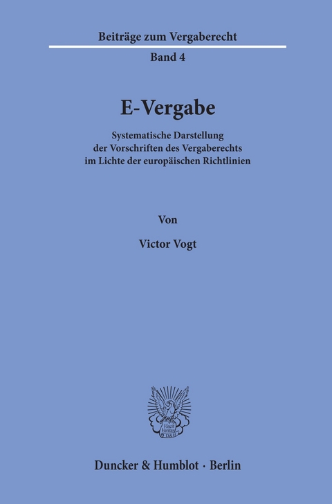 E-Vergabe. -  Victor Vogt