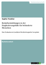 Bedarfsermittlungen in der Eingliederungshilfe für behinderte Menschen - Sophie Trenkler