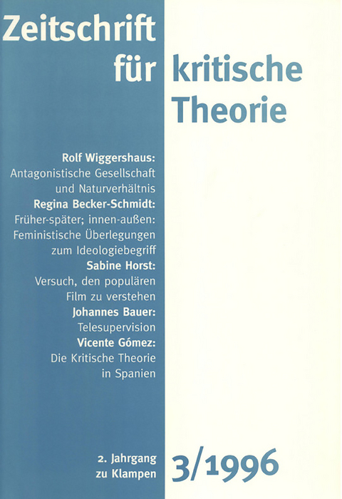 Zeitschrift für kritische Theorie / Zeitschrift für kritische Theorie, Heft 3 - 