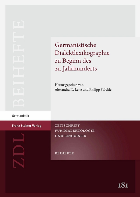 Germanistische Dialektlexikographie zu Beginn des 21. Jahrhunderts - 