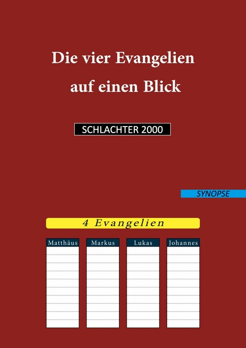 Die vier Evangelien auf einen Blick -  Konstantin Reimer