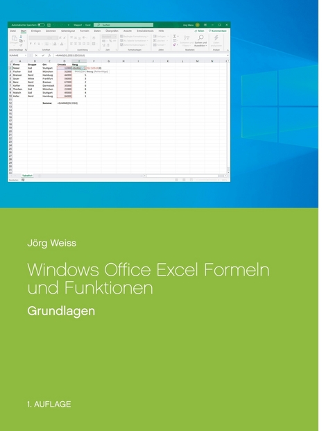 Windows Office Excel Formeln und Funktionen -  Jörg Weiss