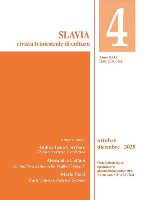 Slavia N. 2020 4 - Alessandra Cattani, Mario Corti, Ilaria De Sanctis, Daniele Franzoni, Zinaida Gippius, Andrea Lena Corritore, Elisa Medolla, Piero Nussio, Lorenzo Pubblici, Nilo Pucci, Renato Risaliti, Viktor Sklovskij