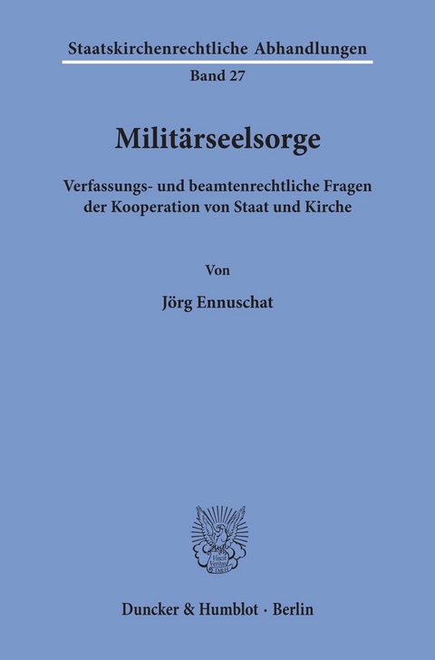 Militärseelsorge. -  Jörg Ennuschat