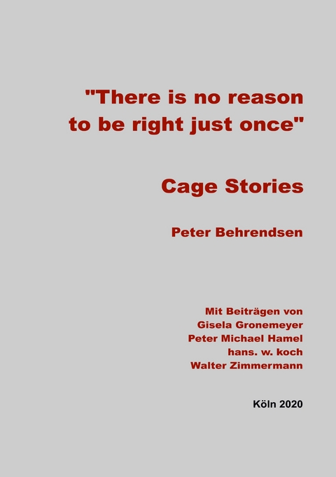 Cage Stories - Peter Behrendsen