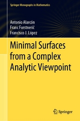 Minimal Surfaces from a Complex Analytic Viewpoint - Antonio Alarcón, Franc Forstnerič, Francisco J. López