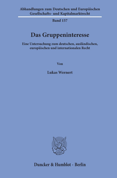 Das Gruppeninteresse. -  Lukas Wernert