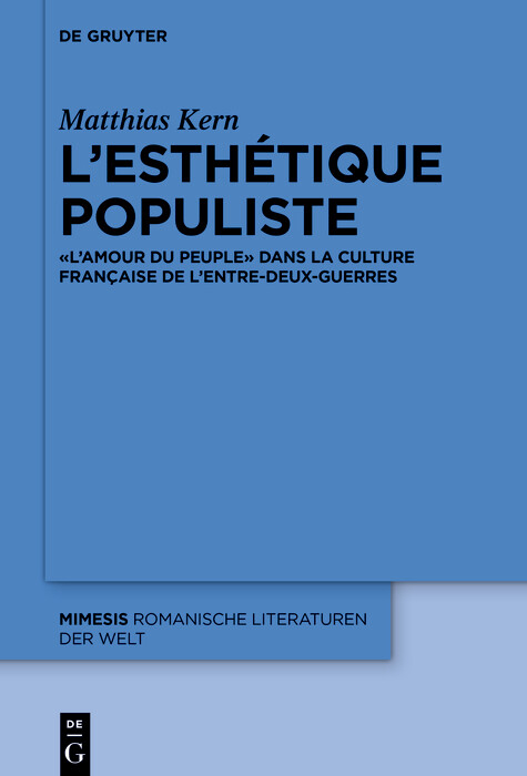 L’esthétique populiste - Matthias Kern