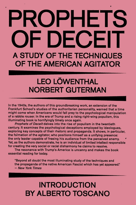 Prophets of Deceit - Leo Lowenthal, Norbert Guterman