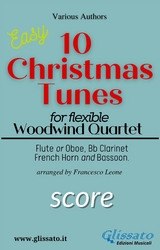 10 Christmas Tunes - Flex Woodwind Quartet (score) - Adolphe Adam, Traditional Christmas Carol, Lewis H. Redner, John Henry Hopkins Jr., Benjamin Russell Hanby