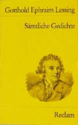 Sämtliche Gedichte - Gotthold E Lessing