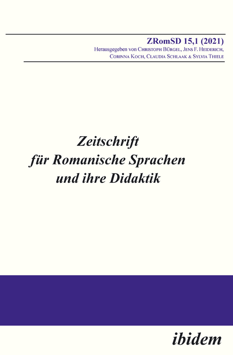 Zeitschrift für Romanische Sprachen und ihre Didaktik - 