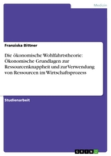 Die ökonomische Wohlfahrtstheorie: Ökonomische Grundlagen zur Ressourcenknappheit und zur Verwendung von Ressourcen im Wirtschaftsprozess - Franziska Bittner