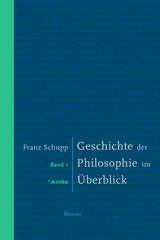 Geschichte der Philosophie im Überblick. Band 1: Antike - Franz Schupp