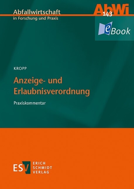 Anzeige- und Erlaubnisverordnung -  Olaf Kropp