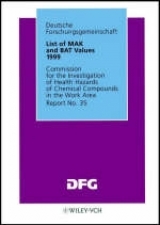 List of MAK and BAT Values 1999 - 