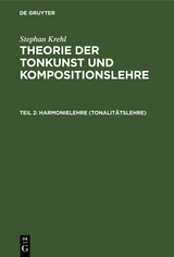 Harmonielehre (Tonalitätslehre) - Stephan Krehl