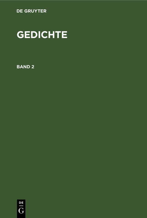 Gedichte. Band 2