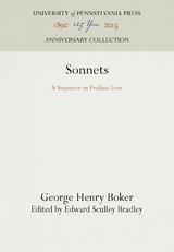 Sonnets - George Henry Boker