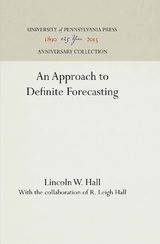 Approach to Definite Forecasting -  Lincoln W. Hall