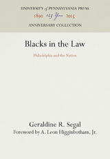 Blacks in the Law - Geraldine R. Segal