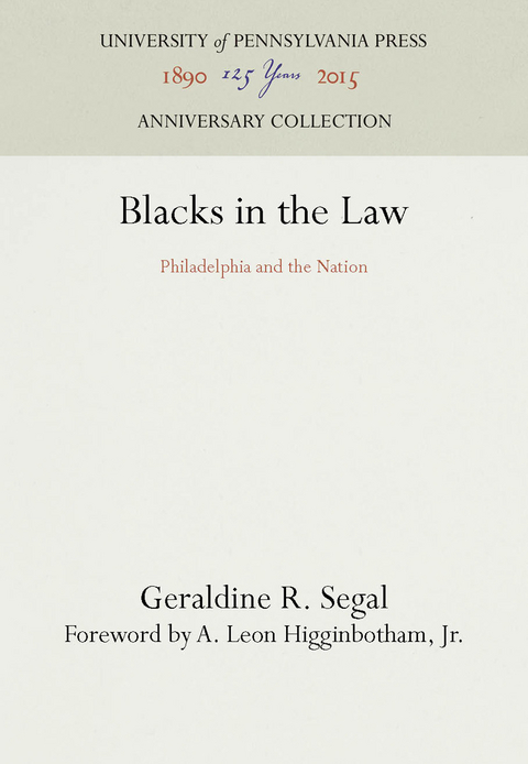 Blacks in the Law - Geraldine R. Segal