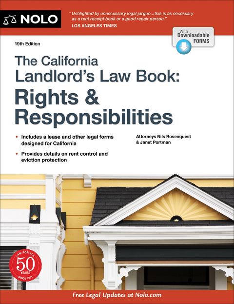 California Landlord's Law Book, The - Nils Rosenquest, Janet Portman