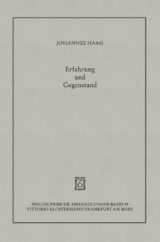 Erfahrung und Gegenstand - Johannes Haag