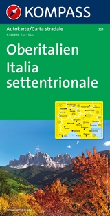 KOMPASS Autokarte Oberitalien, Italia settentrionale, Northern Italy, Italie du Nord 1:500.000