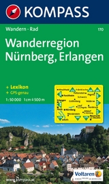 KOMPASS Wanderkarte 170 Wanderregion Nürnberg - Erlangen 1:50.000 - 