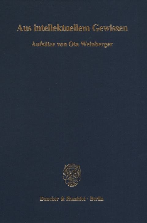 Aus intellektuellem Gewissen. -  Ota Weinberger