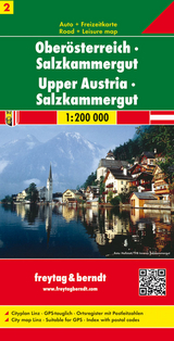 Oberösterreich - Salzkammergut, Autokarte 1:200.000 - 