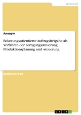 Belastungsorientierte Auftragsfreigabe als Verfahren der Fertigungssteuerung. Produktionsplanung und -steuerung