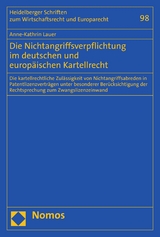 Die Nichtangriffsverpflichtung im deutschen und europäischen Kartellrecht - Anne-Kathrin Lauer