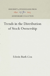 Trends in the Distribution of Stock Ownership -  Edwin Burk Cox