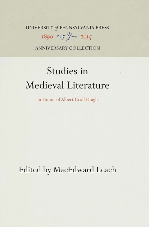 Studies in Medieval Literature - 