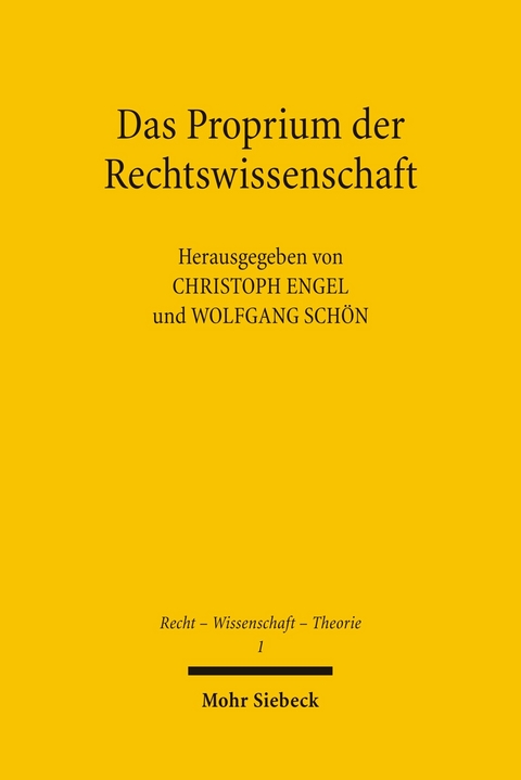 Das Proprium der Rechtswissenschaft - 