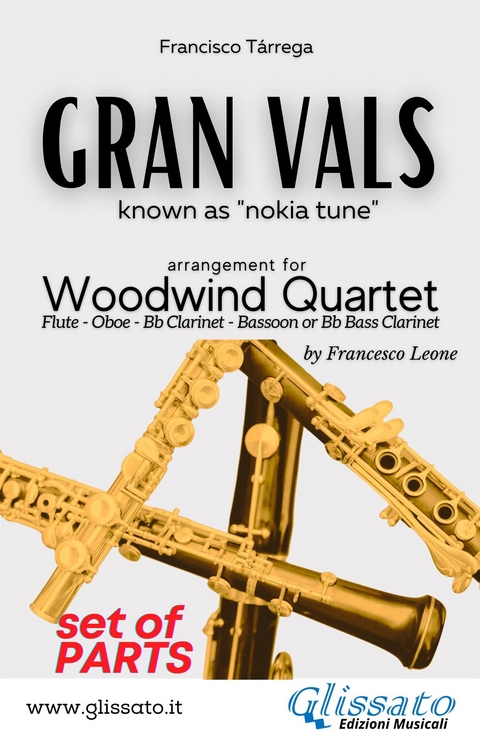 Woodwind Quartet "Gran Vals" score & parts - Francisco Tárrega