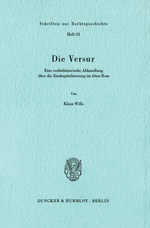 Die Versur. -  Klaus Wille