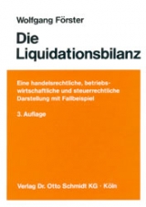 Die Liquidationsbilanz - Wolfgang Förster