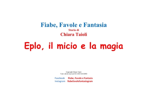 Eplo, il micio e la magia - Chiara Taioli