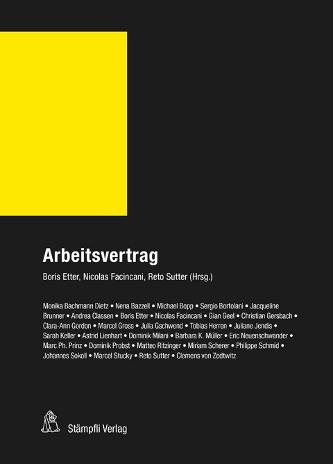 Arbeitsvertrag - Boris Etter, Reto Sutter, Nicolas Facincani