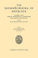 The Satapancasatka of Matrceta - Bailey, D. R. Shackleton